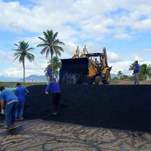 Prefeitura de Caraguatatuba faz recapeamento da pista de Bicicross