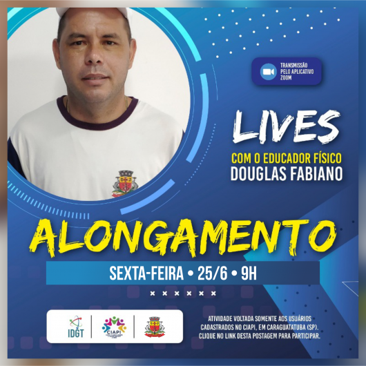 Ciapi promove live sobre Alongamento, nesta sexta (25)