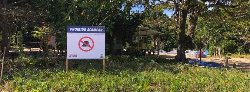 1Prefeitura de Caraguatatuba coloca placas sobre proibições na Ilha do Tamanduá