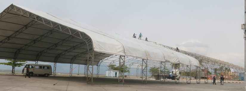 Tenda da Praça da Cultura é recolocada na retomada das atividades no pós pandemia