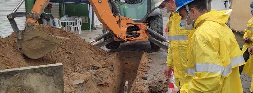 Prefeito de Caraguatatuba visita obras de coleta e tratamento de esgoto no Rio do Ouro