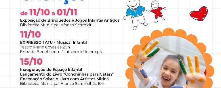 FUNDACC celebra Semana da Criança com inauguração de Espaço Infantil na Biblioteca e musicais no Teatro Mario Covas