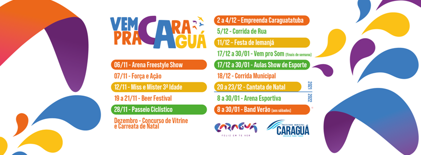 Prefeitura de Caraguatatuba lança calendário de eventos para fim de ano e verão