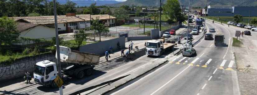 Prefeitura de Caraguatatuba assume operação e inicia Tapa Buracos na Rodovia Rio-Santos