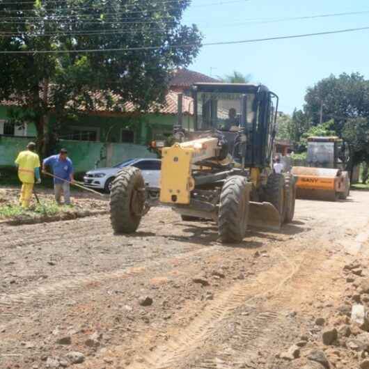 Prefeitura melhora condições das vias no Morada do Mar, bairro Massaguaçu