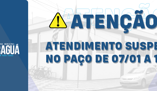 Troca de sistema interrompe atendimento no Paço de Caraguatatuba nesta sexta e segunda-feira (7 e 10/1)
