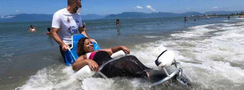 Em um mês de retorno, Praia Acessível atende quase 300 pessoas em Caraguatatuba