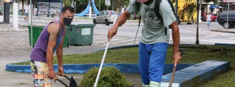 Prefeitura de Caraguatatuba reforça limpeza pública com mais 20 bolsistas do PEAD