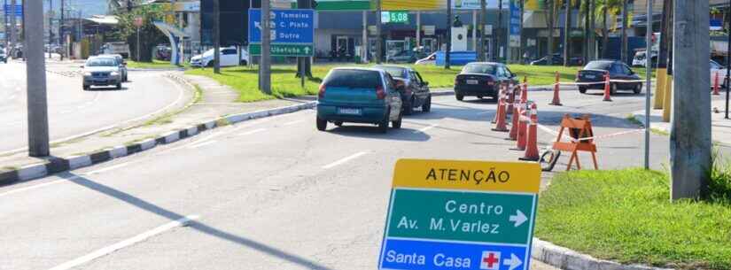 Prefeitura de Caraguatatuba inicia teste de sentido único de circulação em trecho da Santa Casa