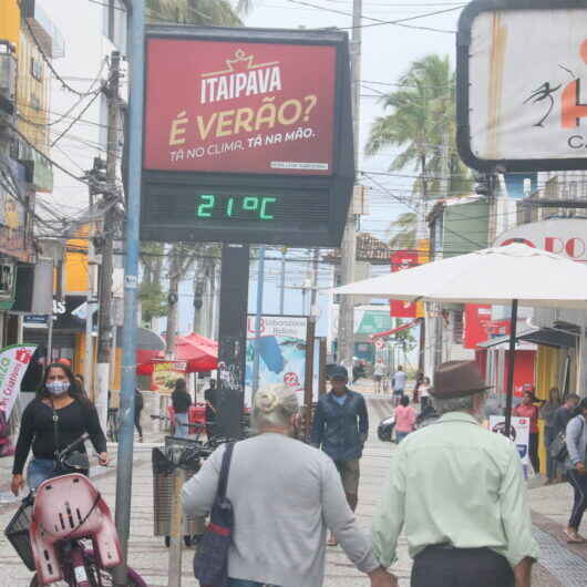 Defesa Civil alerta para queda de temperatura nos próximos dias no Litoral Norte