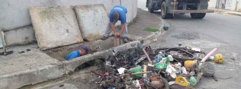 Prefeitura de Caraguatatuba retira 400kg de resíduos em bueiro do Nova Caragua II
