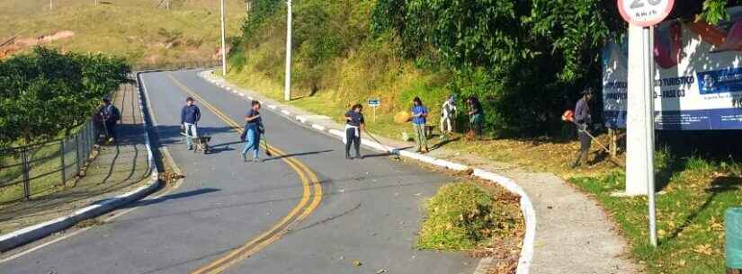 Prefeitura de Caraguatatuba finaliza limpeza no Mirante do Camaroeiro e Praça do Parcão