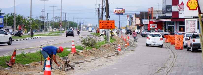 Obras de revitalização da ciclovia na Rodovia SP-55 seguem em ritmo acelerado e chegam ao Poiares