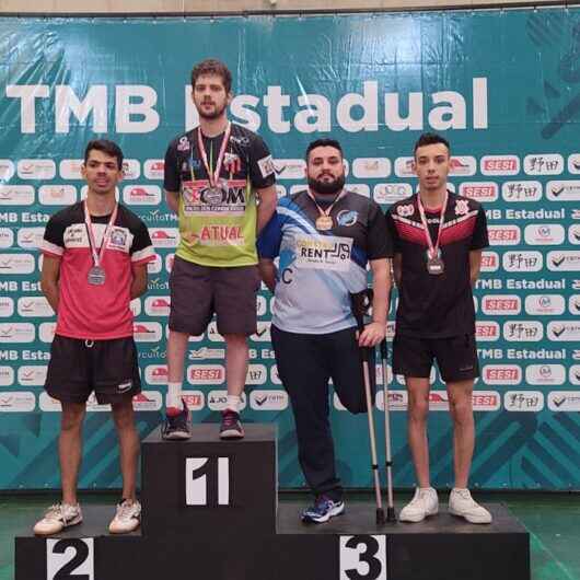 Caraguatatuba conquista duas medalhas de bronze no Ranking Paulista de Tênis de Mesa