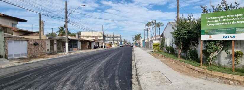 Prefeitura de Caraguatatuba finaliza pavimentação asfáltica na Avenida Aristides Anízio dos Santos