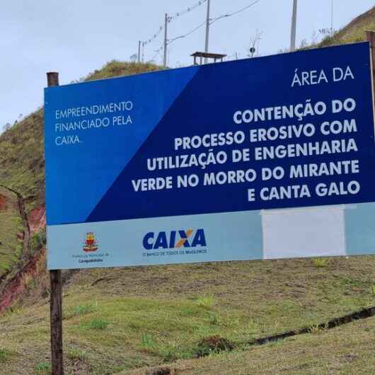 Prefeitura de Caraguatatuba atende legislação eleitoral em relação às placas de obras