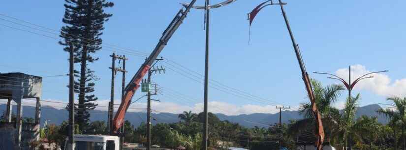 Prefeitura prossegue com substituição das luminárias convencionais na Avenida da Praia e chega ao Porto Novo