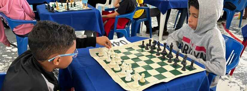 1º Caraguá Chess Kids reúne 88 crianças de 27 escolas de Caraguatatuba no Ciase Travessão