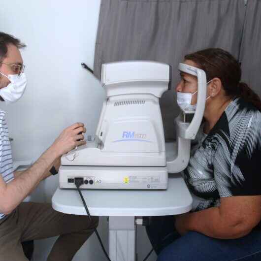 Mutirão atende cerca de 200 pacientes oftalmológicos e prefeito Aguilar Junior anuncia mais dois para este ano