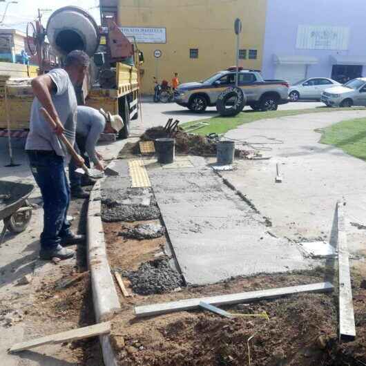 Prefeitura de Caraguatatuba inicia obras de acessibilidade em locais que receberão pontos de ônibus