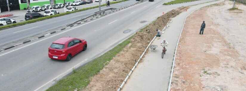 Obras de revitalização da ciclovia avançam 5 km e chegam ao Pontal Santamarina