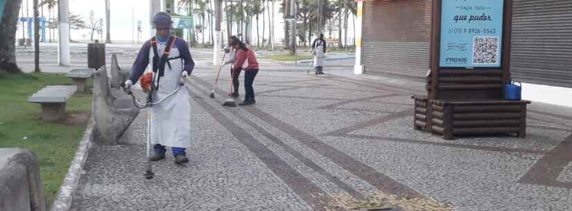 Prefeitura de Caraguatatuba realiza serviços de limpeza em locais do Centro da cidade