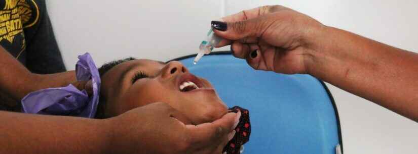 Caraguatatuba tem 3,45% de crianças vacinadas em Campanha contra Poliomielite e imunização segue até 9 de setembro