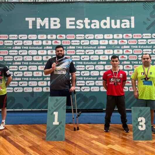 Atleta de Caraguatatuba conquista 1° lugar na III Etapa do Ranking Paulista de Tênis de Mesa