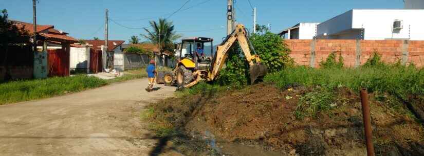 Alameda dos Mariscos, no bairro Golfinhos, segue com obra de infraestrutura de drenagem e pavimentação