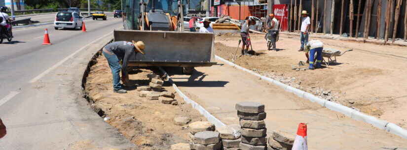 Obra de revitalização da ciclovia chega à ponte do Porto Novo em Caraguatatuba