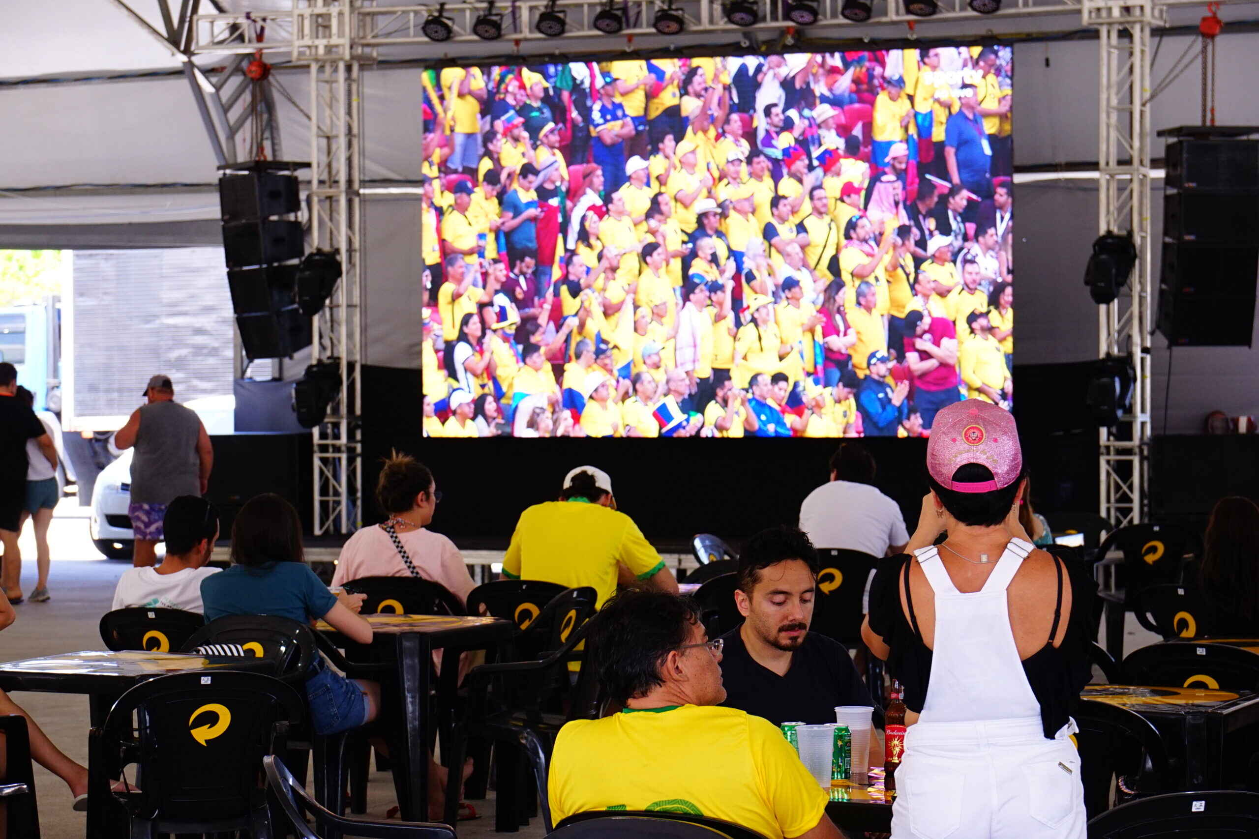 Museu do Futebol, Torcedores assistem o jogo Brasil X Sérvi…