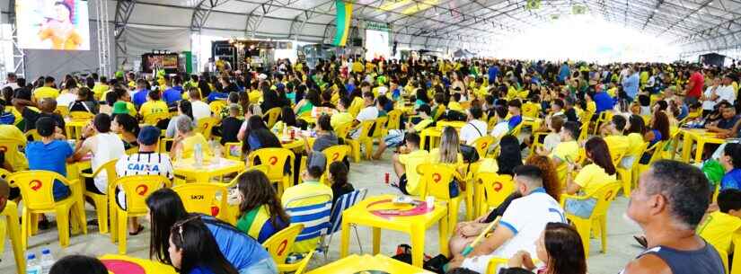 “Arena Caraguá em Copa” é novamente sucesso no 2º jogo do Brasil