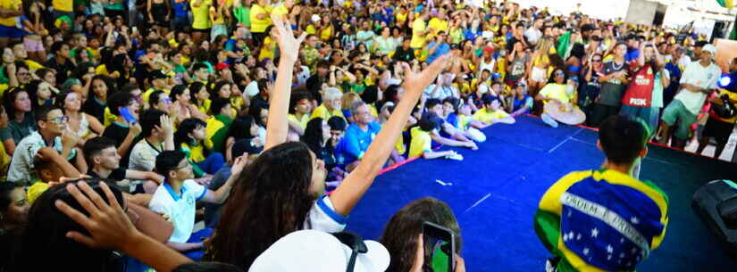Estreia do Brasil reúne mais de 5 mil pessoas na “Arena Caraguá em Copa”