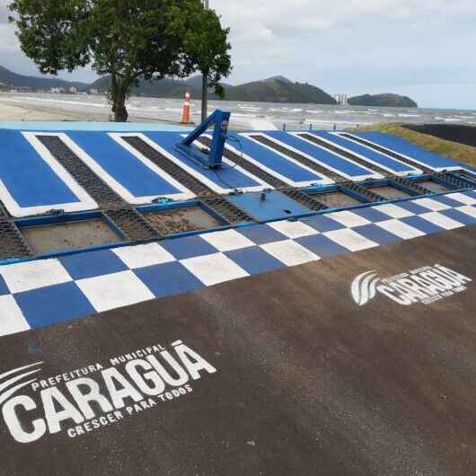 Prefeitura de Caraguatatuba reforça pintura da pista de bicicross