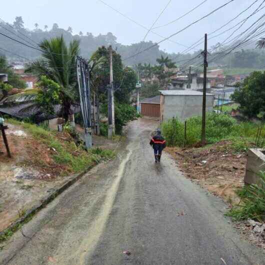 Defesa Civil e Marinha alertam para chuvas, ventos de 74 km/h e ondas até 3 metros de altura no Litoral Norte