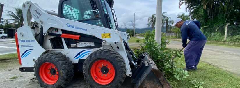 Prefeitura de Caraguatatuba segue com serviços de limpeza e manutenção em diversos bairros