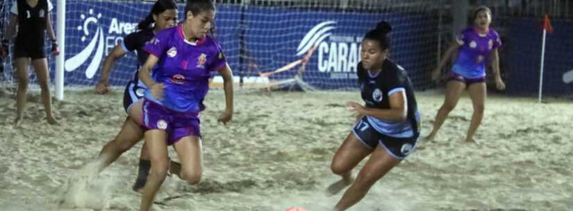 Campeonato de Beach Soccer 2023 tem hoje três partidas da categoria masculina na Arena Verão