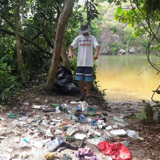 Campanha ‘Caraguá Feliz em Preservar’ recolhe mais de 1,1 tonelada de microlixo nas praias e rios