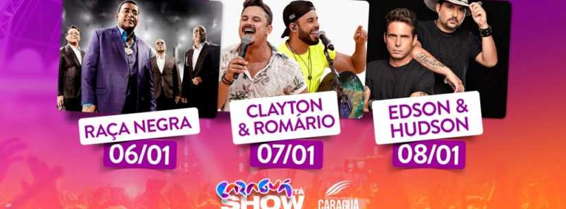 CARAGUÁ TÁ SHOW: Raça Negra, Clayton & Romário e Edson & Hudson a partir desta sexta-feira (6) em Caraguatatuba