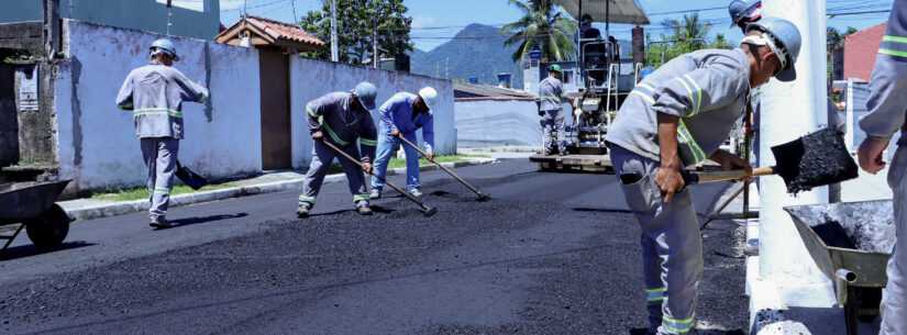 Caraguá em Obras: mais ruas do Perequê-Mirim e Travessão recebem pavimentação
