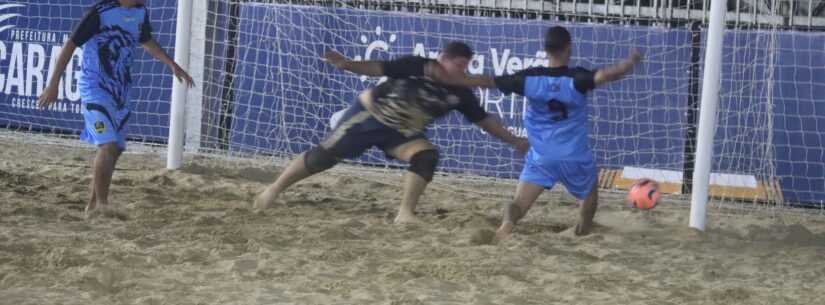 1Rio do Ouro, A.E. Grêmio, Morro do Chocolate F.C. e Lion F.C. disputam as semifinais do Campeonato de Beach Soccer