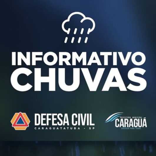 Defesa Civil de Caraguatatuba alerta para chuvas até segunda-feira