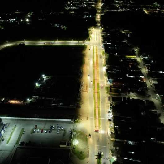 Caraguá em Obras: Avenida José Geraldo Fernandes no Perequê-Mirim recebe iluminação em LED