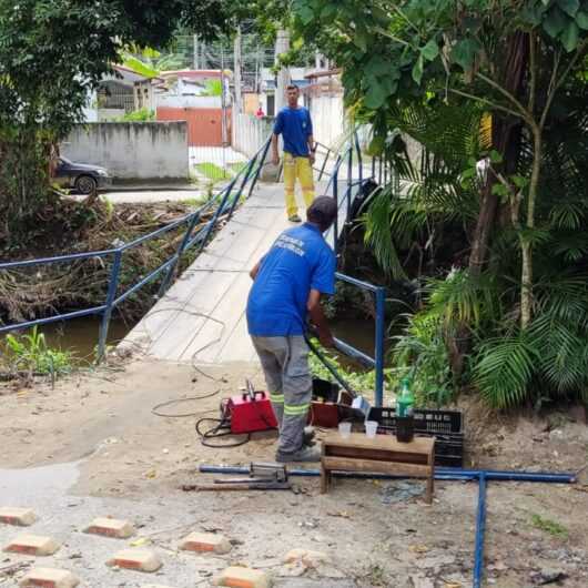 Prefeitura de Caraguatatuba inicia reparo da ponte do Caputera