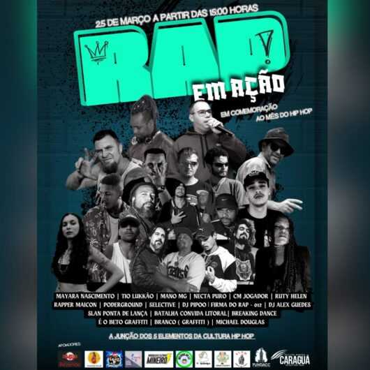 Rap em Ação em comemoração ao mês da cultura hip-hop é neste sábado Rap em Ação em comemoração ao mês da cultura hip-hop é neste sábado