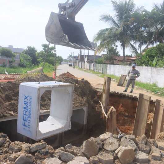 Prefeitura inicia obras contra enchente na Rua Alta Tensão, no Perequê-Mirim