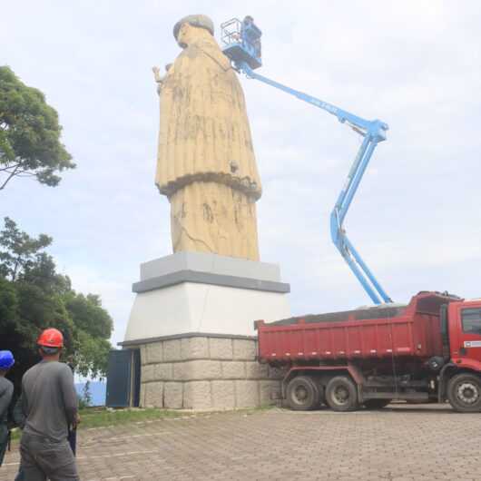 Obras de iluminação da subida do morro e substituição da imagem de Santo Antônio são iniciadas