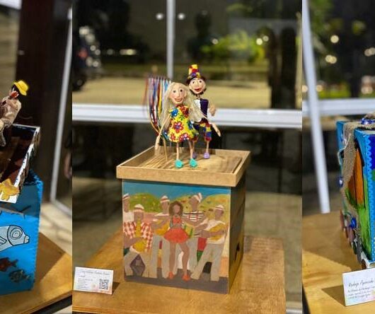 Parceria entre Secretaria de Educação e artistas plásticos produz obras da exposição ‘Caixa de Saberes’