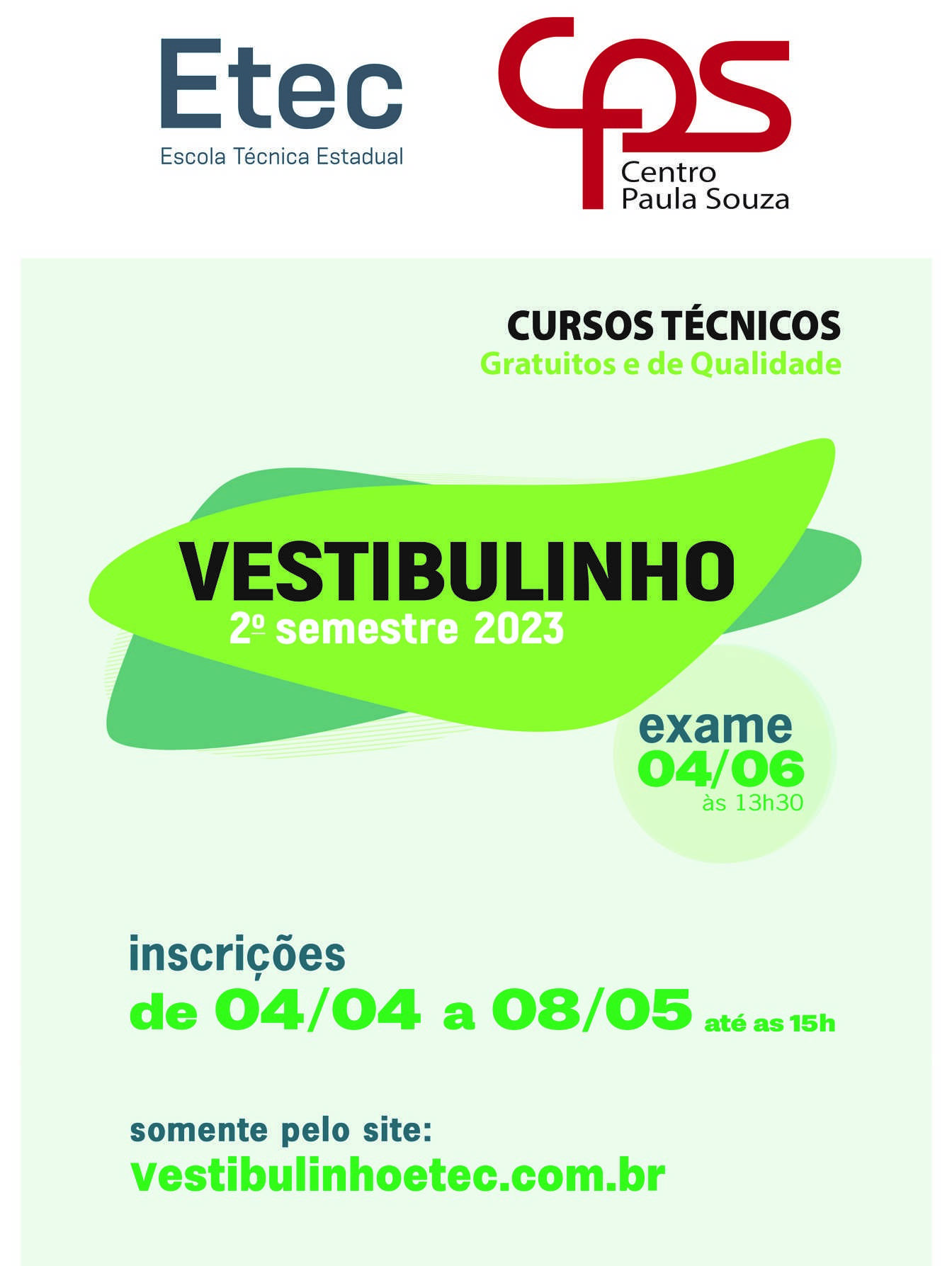 Etec: inscrições do Vestibulinho para cursos técnicos gratuitos