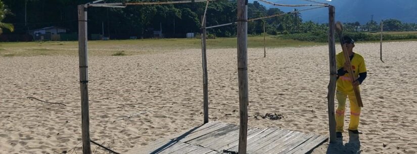 Prefeitura retira instalações fixas nas praias da Cocanha e Tabatinga